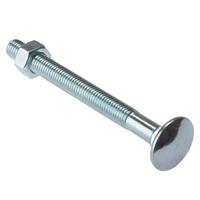 Afbeelding van Merriway BH02191 (10 stuks) Carriage Bouten met Moeren, M10 x 75 mm verzinkt Pack van 10 stuks