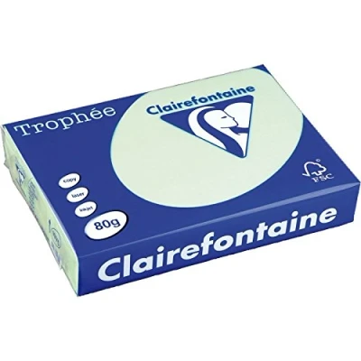 Afbeelding van Clairefontaine Trophée Pastel, Gekleurd Papier, A3, 80 G, 500 Vel, Groen Papier