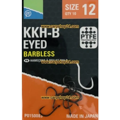 Afbeelding van Preston KKH B Eyed Barbless (10 pcs) Maat : Size 12
