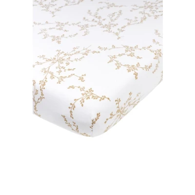 Afbeelding van Meyco Hoeslaken Co sleeper Branches Sand 50x90
