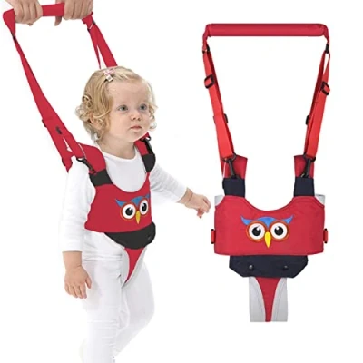 Afbeelding van IULONEE Baby Wandelen Harnas Handvat Verstelbare Peuter Assistent Kind Hand Held Opstaan en Leren Helper Riem Teugels Kids Veiligheid 7 24 Maand (Rood)