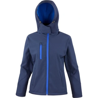 Afbeelding van Result Core Ladies Tx Performance Hooded Soft Shell Jacket R230F Navy / Royal M