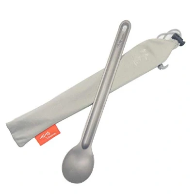 Afbeelding van TITO Titanium legering Lange Handvat Voor Spork Outdoor Ultralight Portabale Flatware lepel Met Camping Backpacking (Lepel)