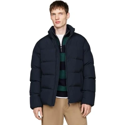 Afbeelding van Tommy Hilfiger Heren DOWN Puffer JAS MW0MW36666, Jacket, Blauw, L, Blauw (Woestijnhemel), L