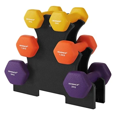 Afbeelding van Halterset met gewichten van 1, 1,5, 2 kg