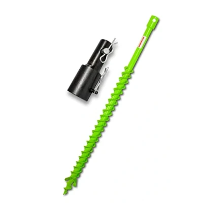 Afbeelding van WERHE professionele boormachine voor grondboor 40 mm dubbele schacht boorput boor robuuste geschikt Stihl BT 106 C, 120 121, 130, 131