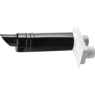 Afbeelding van Burgerhout geveldoorvoer HR alum. Ø 80/125 x 400 mm adapter zwart