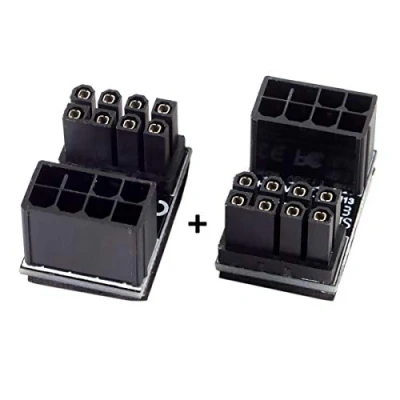 Afbeelding van CY ATX 8pin Female naar Male 180 Degree Angled Adapter voor Desktops grafische kaart
