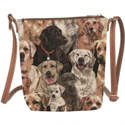 Afbeelding van Signare Elegant smal tasje Gobelin Labrador Hond