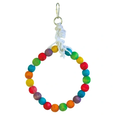 Afbeelding van Keddoc Vogelspeelgoed Ring Of Beads 30x15x2 cm Multi Color