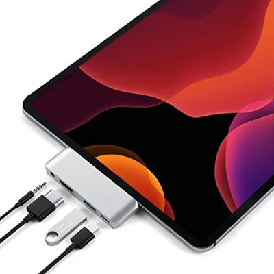 Afbeelding van Satechi Aluminum Type C Mobile pro Hub zilver (iPad 2018 / 2020) ST TCMPHS