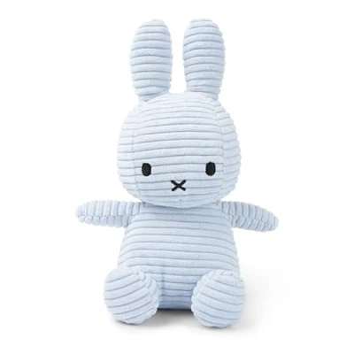 Afbeelding van Nijntje Miffy knuffel van corduroy 23 cm in de kleur Lichtblauw