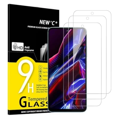Afbeelding van NEW&#039;C 3 Stuks, Screen Protector voor Xiaomi Poco X5 Pro 5G (6.67 Inch), Gehard Glass Schermbeschermer Film 0.33 mm ultra transparant, resistent