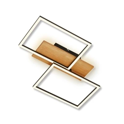 Afbeelding van Briloner Cornice LED plafondlamp 3808014 Indirect licht Dimbaar Warm wit 50 x 41 8,5 cm Zwart