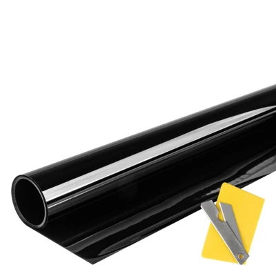 Afbeelding van Auto raamfolie Zelfklevend 30% 300 x 50cm Zwart