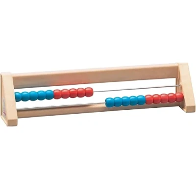 Afbeelding van WISSNER® actief leren 20 er berekening frame rood/blauw RE Wood®