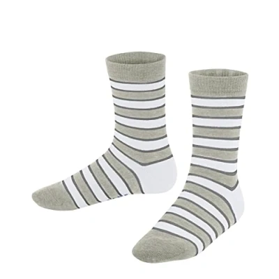 Afbeelding van FALKE Uniseks kind Sokken Simple Stripes K SO Katoen Gedessineerd 1 Paar, Grijs (Storm Grey 3820) nieuw milieuvriendelijk, 27 30