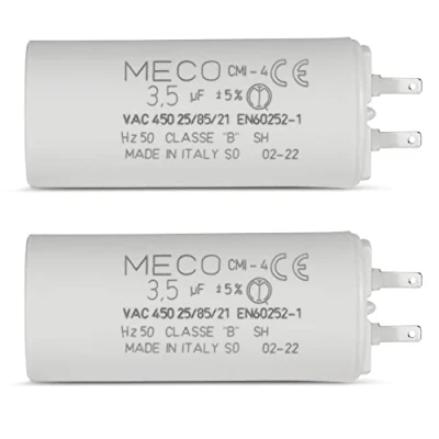 Afbeelding van Set van 2 Condensatoren 3,5 µF Speciale rolluiken SOMFY 10 Nm met kleine klemmen 2,8mm GARANTIE 1 jaar
