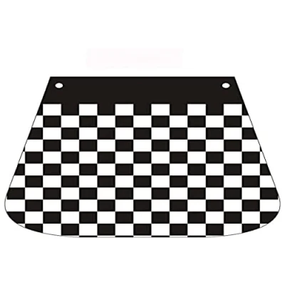 Afbeelding van Spatbeschermer/Spuitflappen Zwart/Wit Voor Veel Vespa Modellen