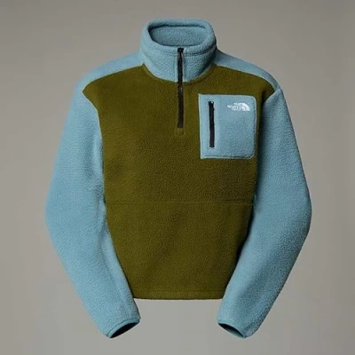 Afbeelding van The North Face Yumiori ¼ ZIP Fleece trui, Dames, Maat: Large, Forest olive/shallow blue/black