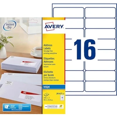 Afbeelding van Avery printeretiketten 99,1 x 33,9