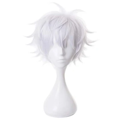 Afbeelding van HIROAKIYA Satoru Gojo Wig, Jujutsu Kaisen Cosplay Wig with Cap, Length approx.32cm