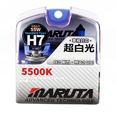 Afbeelding van MARUTA® H7 55W 12 V 5500K, Super Witte Serie Xenon Gas Gevulde Koplamplampen (E4) met Geavanceerde Technologie