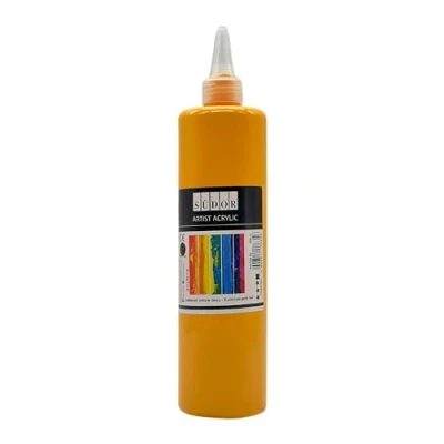 Afbeelding van SÜDOR Acrylverf 500 ml Geschikt voor acrylgietering, sterk gepigmenteerde schilderverf schilderkunst op hout, canvas, steen, papier, stof, metaal. Waterbestendig. Veganistisch (cadmiumgeel)