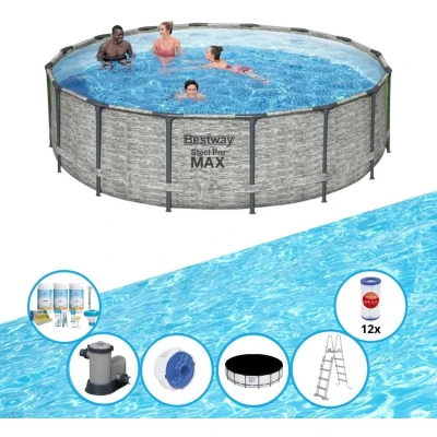 Afbeelding van Bestway Zwembad Steel Pro MAX Bundel 488x122 cm