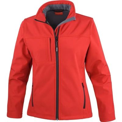 Afbeelding van Dames Classic Softshell Outdoorjas Result maat S Rood