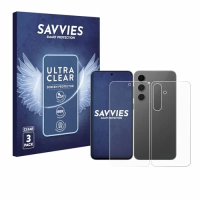 Afbeelding van Savvies Screenprotector voor Samsung Galaxy S24 FE (Voor+Achter) Folie Beschermfolie transparant (6 Stuks)