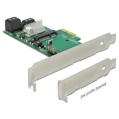 Afbeelding van Delock PCI Express kaart &gt; Hybride 3 x intern SATA 6 Gb/s + 1