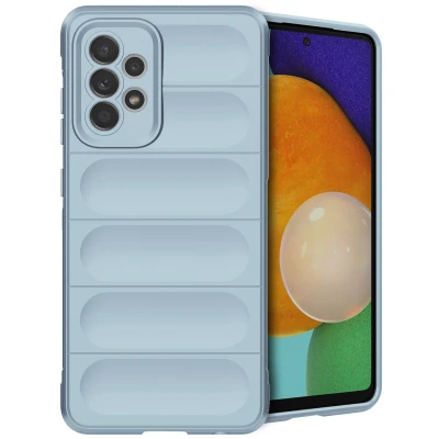 Afbeelding van Samsung Galaxy A52s Hoesje Siliconen en TPU (zacht) iMoshion Softcase/Backcover Lichtblauw Telefoonhoesje