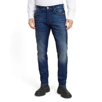 Afbeelding van G Star 3301 Slim fit jeans, Heren, Maat: 35x30, Joane stretch denim worker blue faded