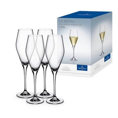 Afbeelding van Villeroy &amp; Boch La Divina, Champagneglas set, 4 dlg., 260ml, Kristalglas