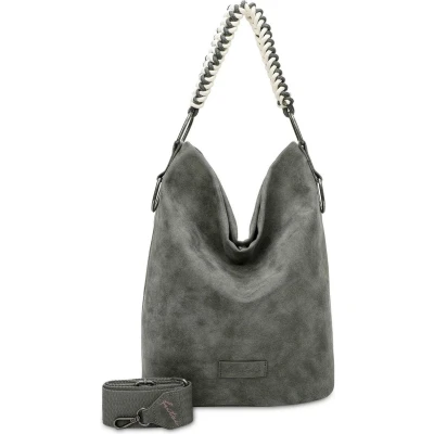Afbeelding van Fritzi aus Preußen Schoudertas Olga Special Rub Hobo Bag Anthra Donkergrijs
