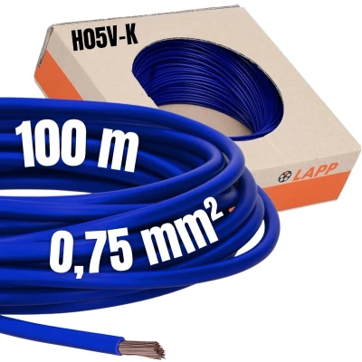 Afbeelding van LAPP 4510162 Draad H05V K 1 x 0.75 mm² Ultra marijn blauw 100 m