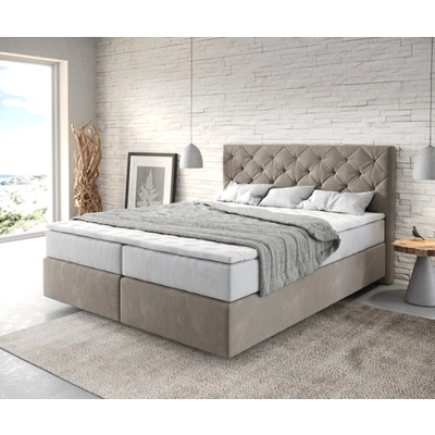 Afbeelding van Boxspringbed Dream Great Microvezel Beige 160x200 cm met TFK Matras en Visco Topper