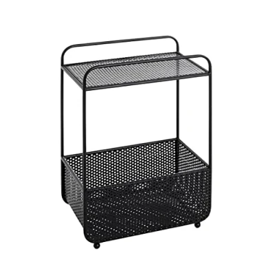 Afbeelding van HAKU Möbel salontafel, metaal, zwart, B 41 x D 25 H 58 cm