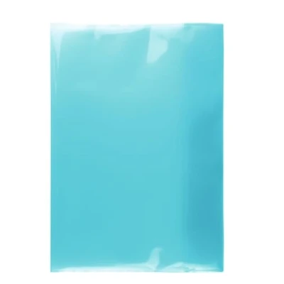 Afbeelding van HERMA 19603 notitieboekomslagen, A4, transparant, turquoise, 10 stuks, notitiehoezen van duurzaam, afwisbaar en extra dik polypropyleenfolie, transparante set voor schoolschriften, gekleurd