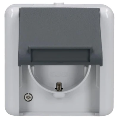 Afbeelding van Jung stopcontact WG800 1 voudig grijs RAL7035 820W