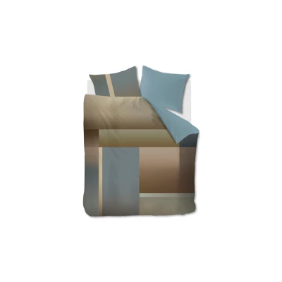 Afbeelding van Kardol Sloane Square dekbedovertrek Eenpersoons 140x200/220 Blauw Grijs