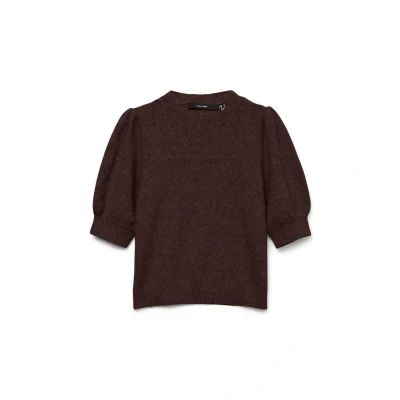 Afbeelding van Vero Moda Vmdoffy 2/4 Oneck GA NOOS Tshirt basic, Dames, Maat: XS, Chocolate torte