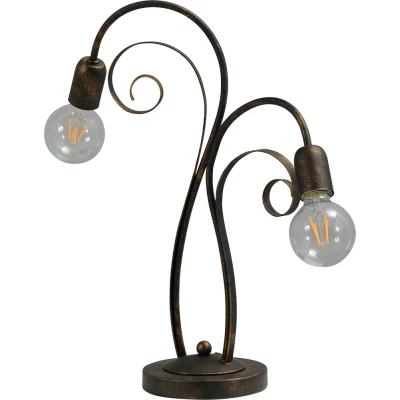 Afbeelding van Masterlight Curlie Tafellamp Roest / Goud gepatineerd 4765 35