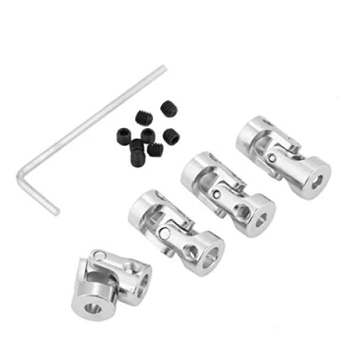 Afbeelding van 4 stks Asgewricht Koppeling connector, Universele Vernikkelde Ijzeren Motor DIY Stuurlengte 23mm OD 11mm Joint:(6x6mm)
