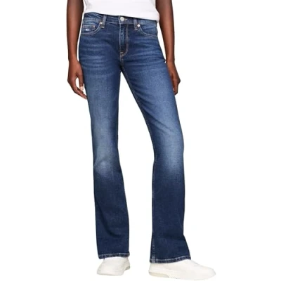 Afbeelding van Tommy Jeans Maddie MD BC Bootcut jeans, Dames, Maat: 27x34, Denim dark