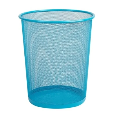 Afbeelding van Sinoba Prullenbak, vuilnisbak, afvalemmer, draad, hoogte 34 cm, 18 l, blauw