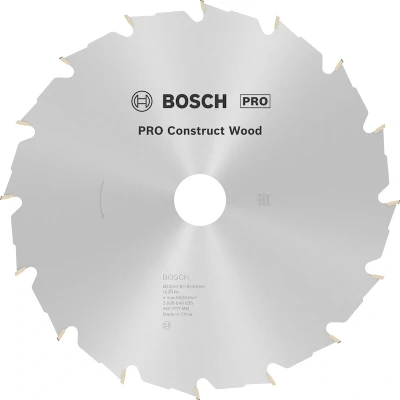 Afbeelding van Bosch Accessoires Cirkelzaagblad Construct Wood 230 x 30 2,8 mm, 16 1st 2608640635
