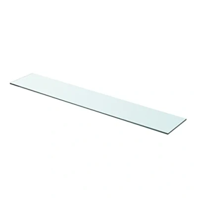 Afbeelding van vidaXL Wandschap 90x15 cm Glas Transparant Wandplank Schap Plank Wand Opbergen