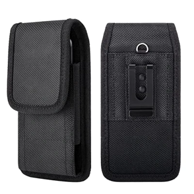 Afbeelding van Verticale beschermhoes met riemclip voor mobiele telefoon en haak smartphone display 5,8 6,67 inch
